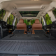 Cargo space with the second and third rows down in a seven-passenger Ascent.